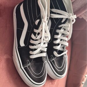Vans Black and White High-Top Sneakers